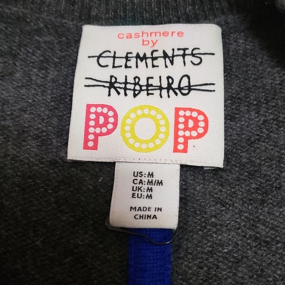 Color block gray and blue sweater - Picture 3 of 5